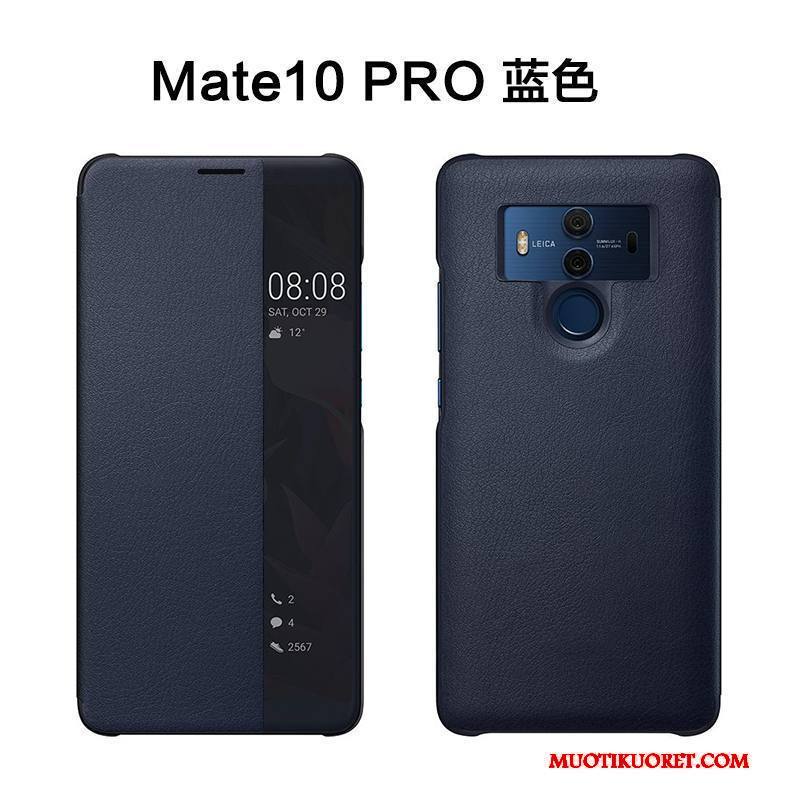 Huawei Mate 10 Pro Kuori Puhelimen Kuoret Simpukka Suojaus Musta Kotelo Nahkakotelo Murtumaton