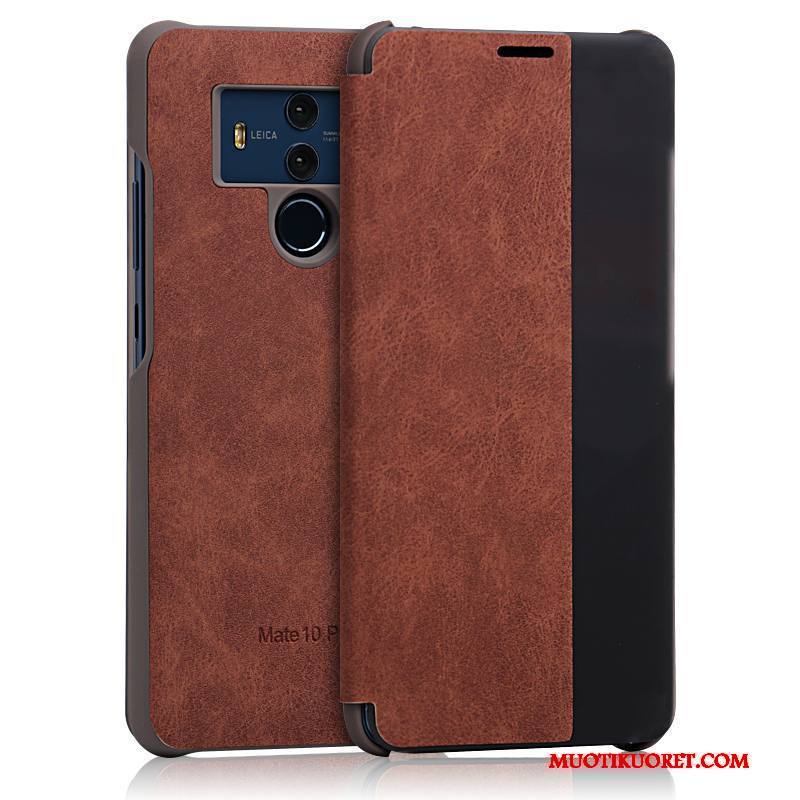 Huawei Mate 10 Pro Kuori Puhelimen Kuoret Sininen Suojaus Liiketoiminta Nahkakotelo Murtumaton