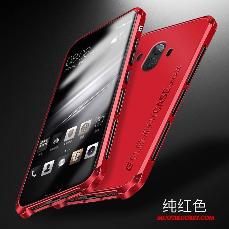 Huawei Mate 10 Punainen Murtumaton All Inclusive Kehys Kotelo Metalli Kuori