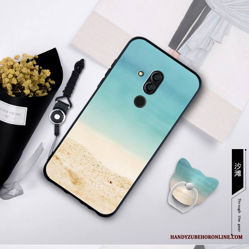 Huawei Mate 20 Lite Kuori Rengas Murtumaton Kotelo Keltainen Näytönsuojus Karkaisu Pehmeä Neste