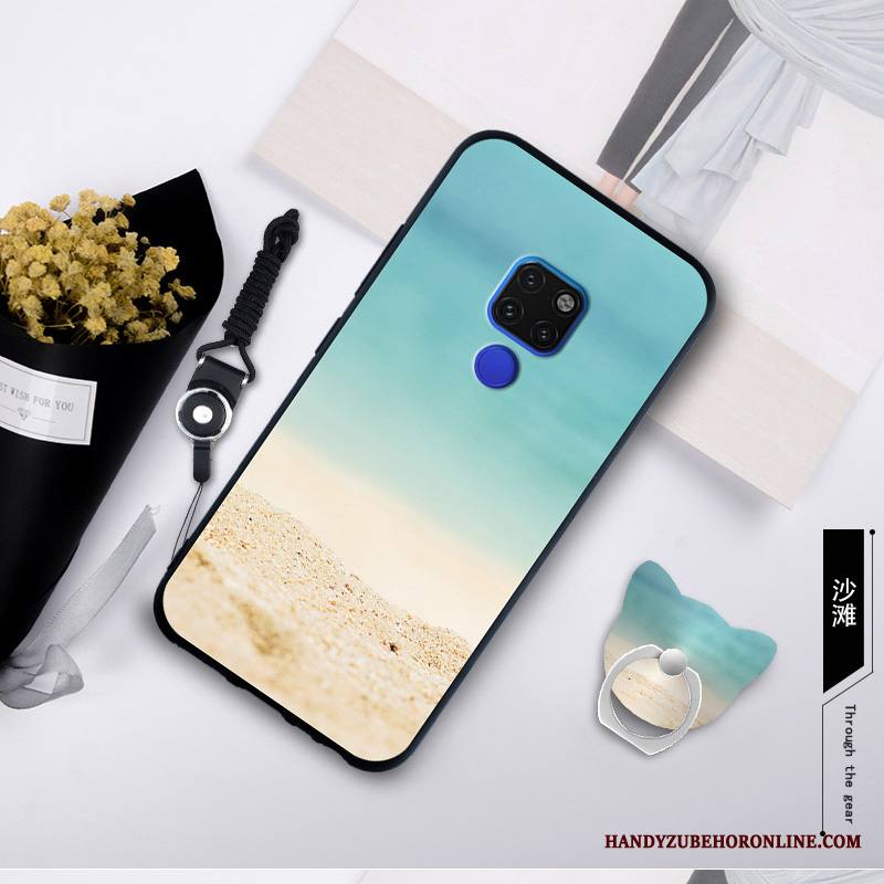 Huawei Mate 20 X Kuori Ripustettavat Koristeet Kotelo Suojaus Sininen Pehmeä Neste Puhelimen Kuoret Murtumaton