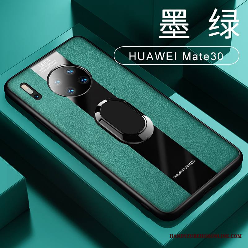 Huawei Mate 30 Kuori All Inclusive Ultra Vihreä Nahkakotelo Auto Murtumaton Puhelimen Kuoret