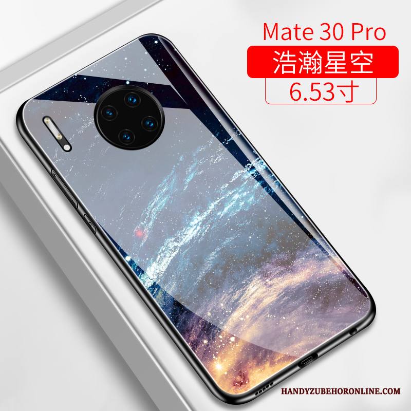 Huawei Mate 30 Pro Kotelo Lasi Net Red Kuori Kova Suojaus Vihreä