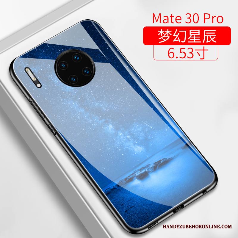 Huawei Mate 30 Pro Kotelo Lasi Net Red Kuori Kova Suojaus Vihreä