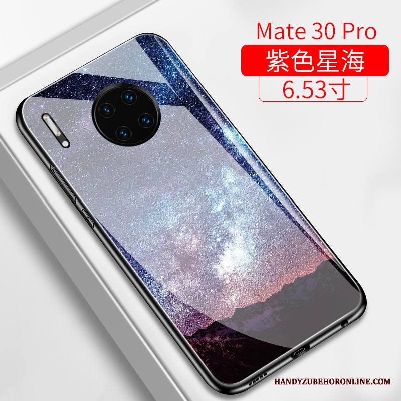 Huawei Mate 30 Pro Kotelo Lasi Net Red Kuori Kova Suojaus Vihreä