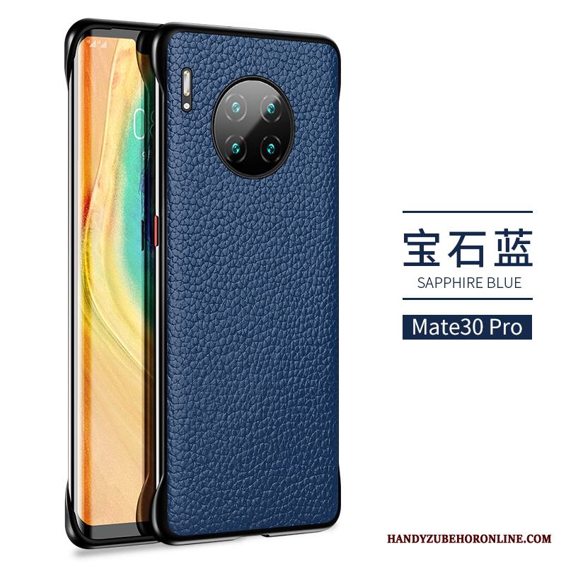 Huawei Mate 30 Pro Kuori Aito Nahka Ylellisyys Vihreä Luova Kehys Suojaus Kotelo