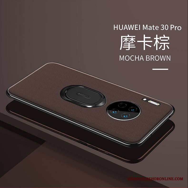 Huawei Mate 30 Pro Kuori Luova Tuki Auto Musta Murtumaton Magneettinen Puhelimen Kuoret