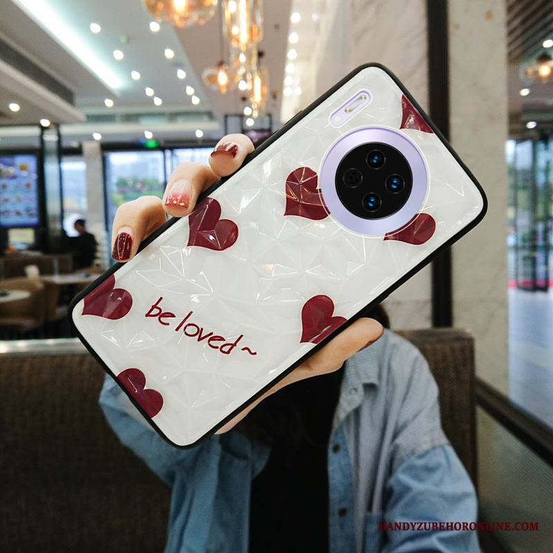 Huawei Mate 30 Pro Kuori Murtumaton Puhelimen Kuoret Pesty Suede All Inclusive Luova Net Red Punainen