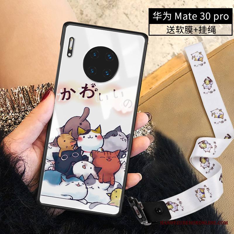 Huawei Mate 30 Pro Kuori Ohut Luova Punainen Lasi Silikoni Ultra Sarjakuva