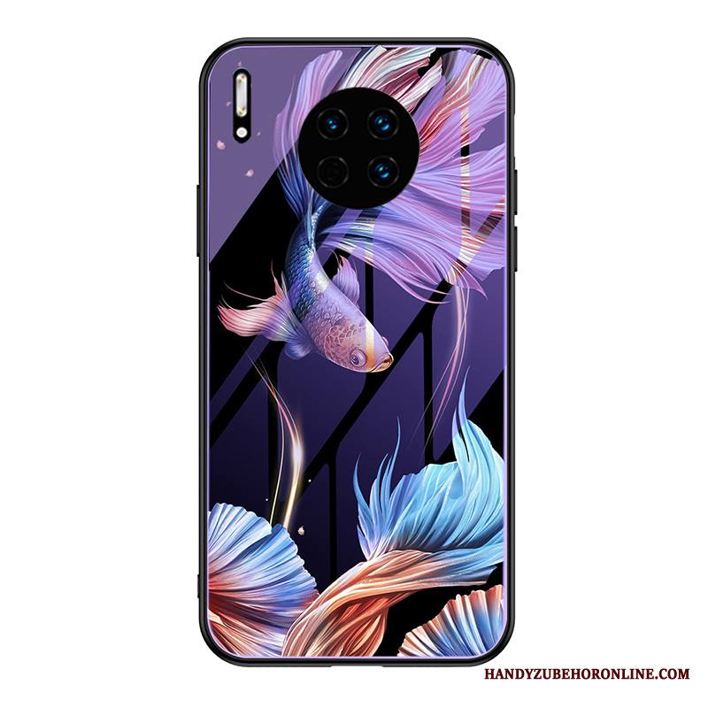 Huawei Mate 30 Pro Kuori Puhelimen Kuoret Ylellisyys All Inclusive Lasi Luova Violetti Kiinalainen Tyyli