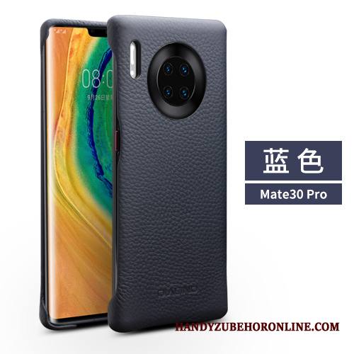 Huawei Mate 30 Pro Kuori Punainen Suojaus Puhelimen Nahkakotelo Tila Takakansi Aito Nahka