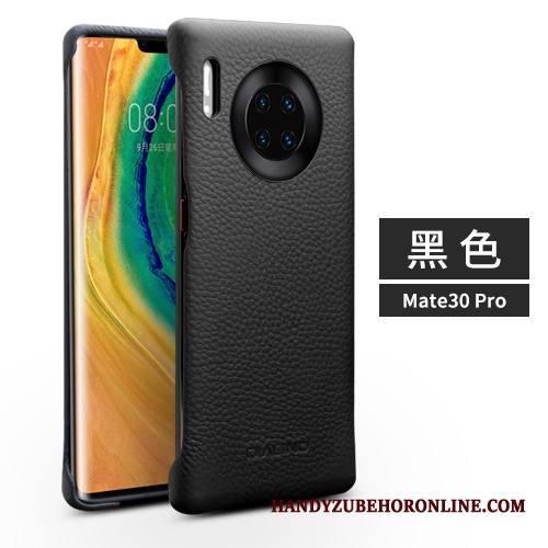 Huawei Mate 30 Pro Kuori Punainen Suojaus Puhelimen Nahkakotelo Tila Takakansi Aito Nahka