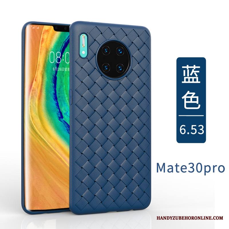 Huawei Mate 30 Pro Kuori Vihreä Liiketoiminta Pehmeä Neste Kudonta Pesty Suede All Inclusive Murtumaton