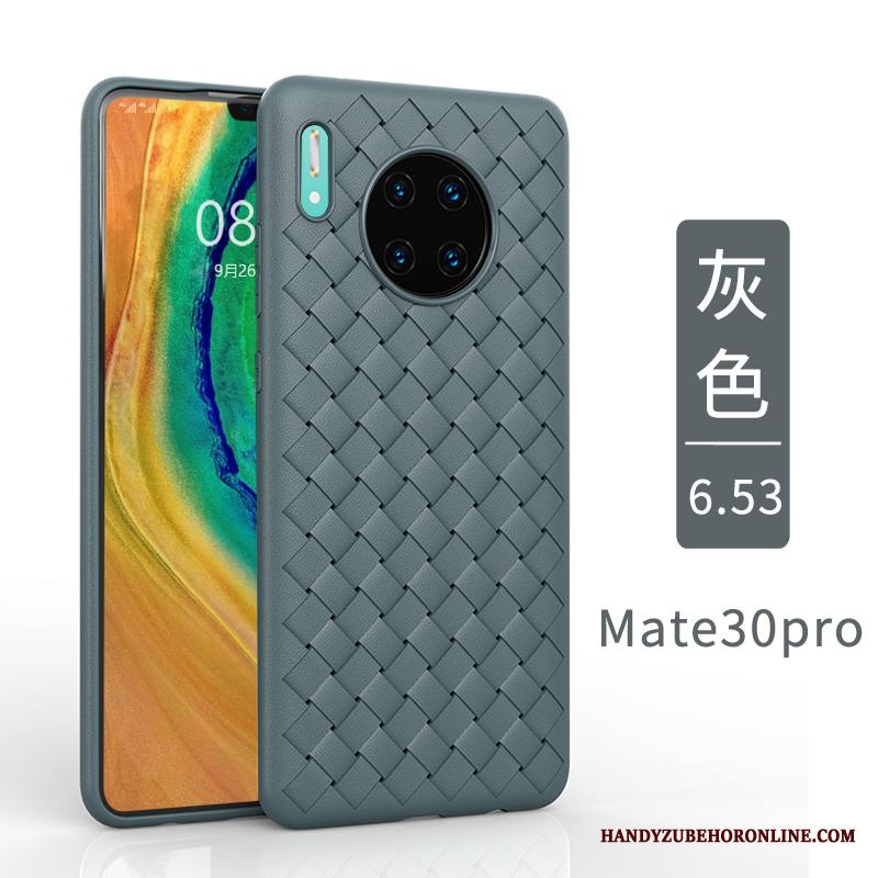 Huawei Mate 30 Pro Kuori Vihreä Liiketoiminta Pehmeä Neste Kudonta Pesty Suede All Inclusive Murtumaton