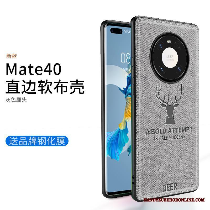 Huawei Mate 40 Harmaa Puhelimen Kuoret Murtumaton All Inclusive Ultra Kuori Pesty Suede