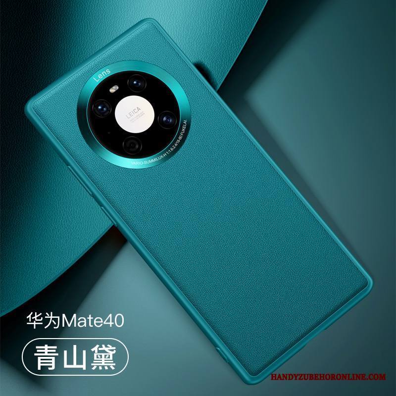 Huawei Mate 40 Kuori All Inclusive Aito Nahka Vihreä Murtumaton Nahkakotelo Puhelimen Kuoret Ylellisyys