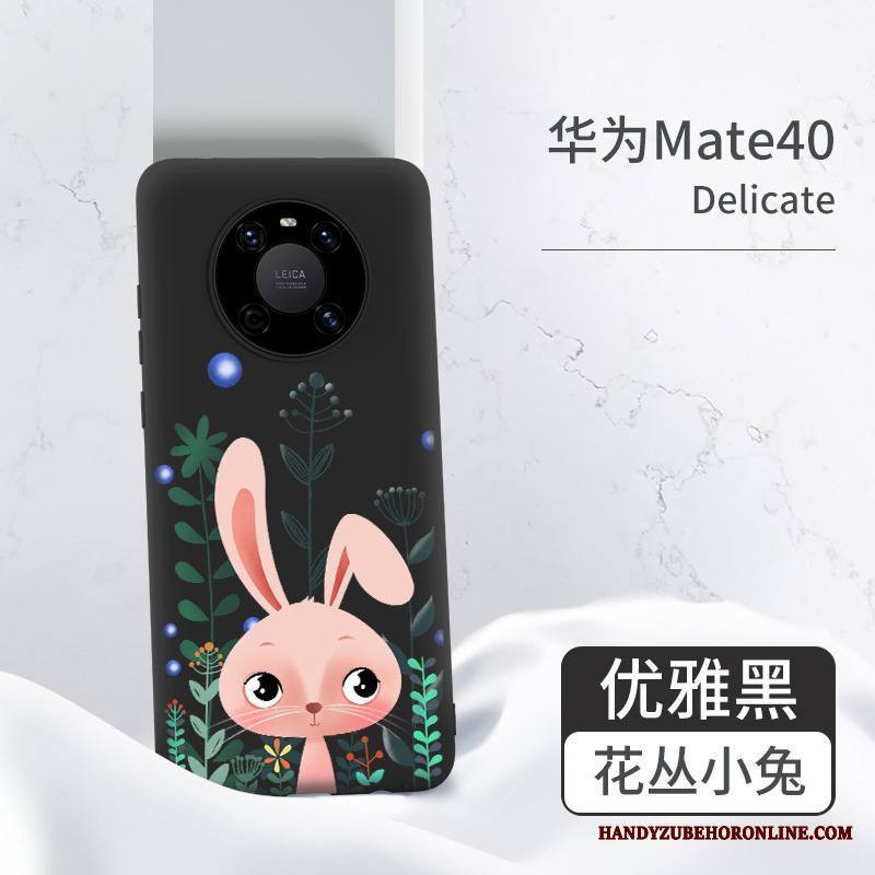 Huawei Mate 40 Kuori Kotelo Uusi Silikoni Musta All Inclusive Puhelimen Kuoret Murtumaton