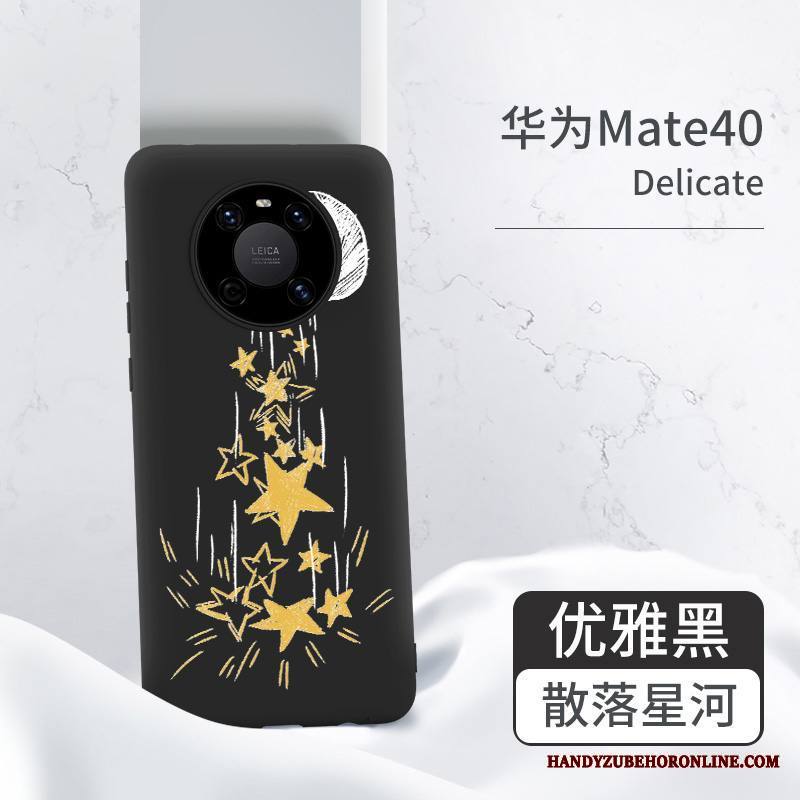 Huawei Mate 40 Kuori Kotelo Uusi Silikoni Musta All Inclusive Puhelimen Kuoret Murtumaton