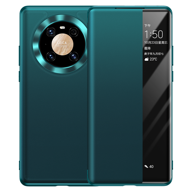 Huawei Mate 40 Pro Kuori Punainen Kotelo Suojaus Puhelimen Kuoret Nahka Aito Nahka Simpukka