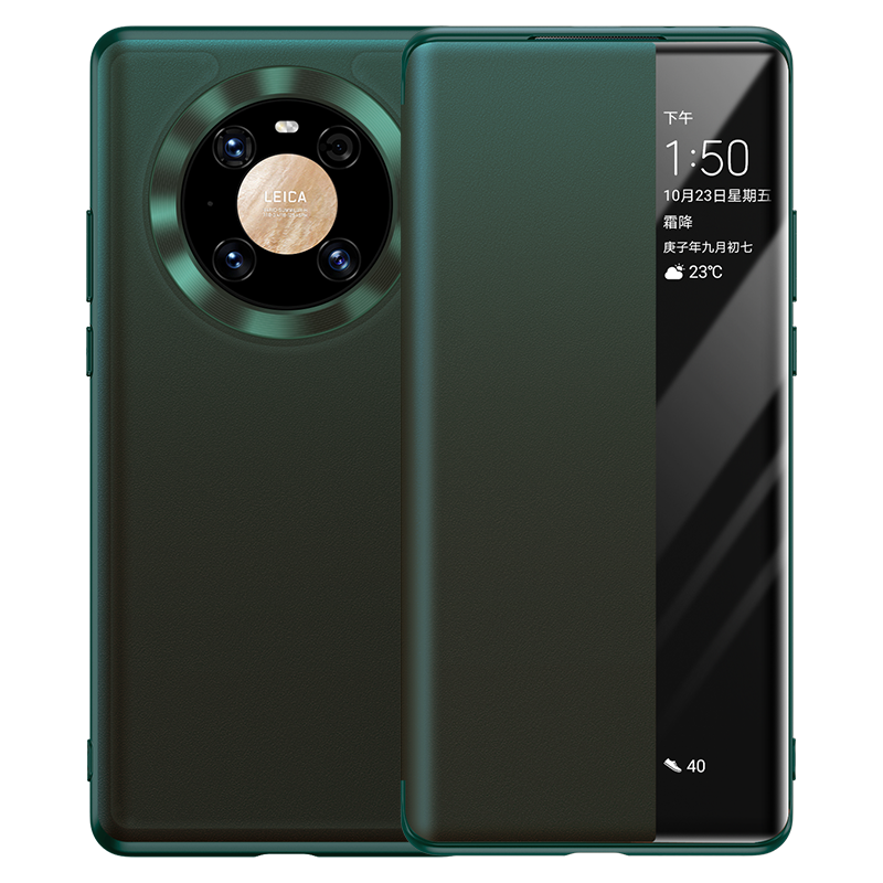 Huawei Mate 40 Pro Kuori Punainen Kotelo Suojaus Puhelimen Kuoret Nahka Aito Nahka Simpukka