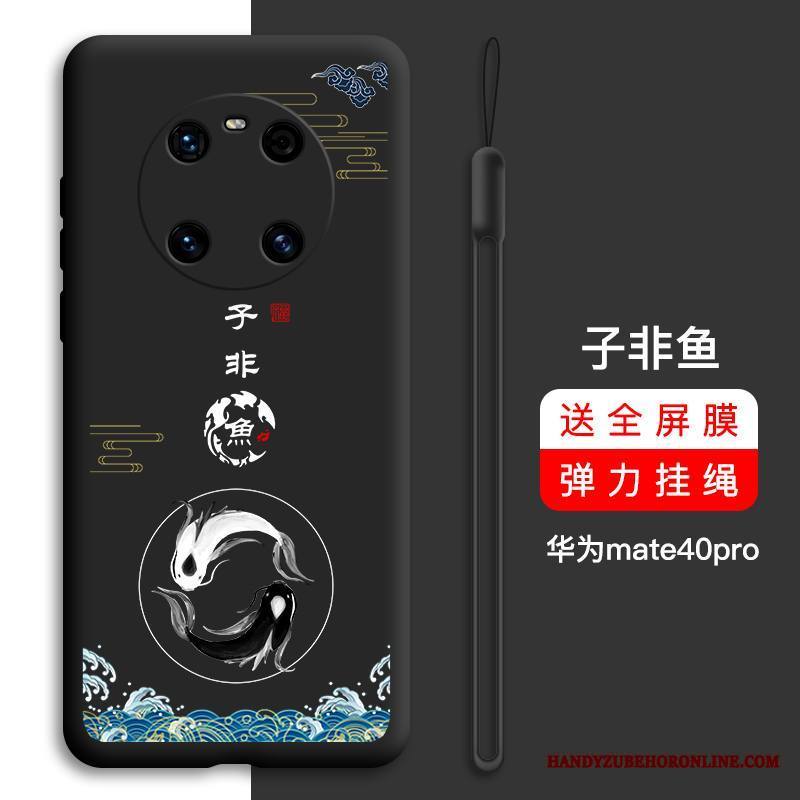 Huawei Mate 40 Pro Kuori Silikoni Vihreä Net Red Suojaus Pehmeä Neste Luova Uusi