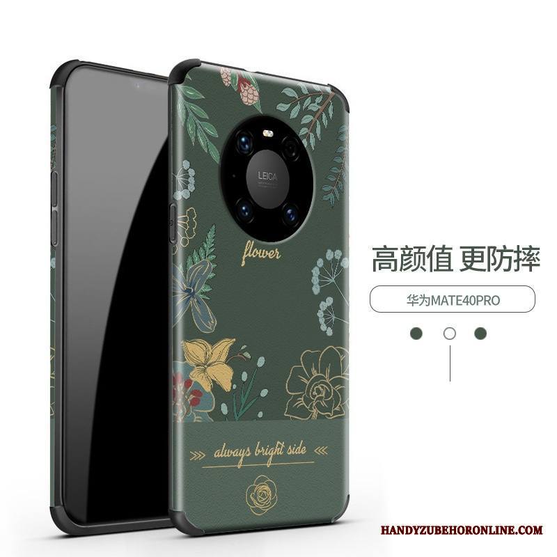 Huawei Mate 40 Pro Kuori Suojaus Ultra Persoonallisuus Pehmeä Neste Murtumaton Kukkakuvio Kotelo