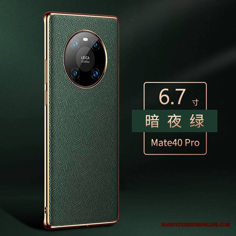 Huawei Mate 40 Pro Puhelimen Kuoret Kuori Violetti Kotelo Aito Nahka Murtumaton Suojaus