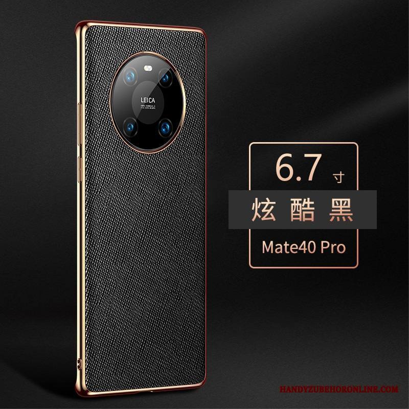 Huawei Mate 40 Pro Puhelimen Kuoret Kuori Violetti Kotelo Aito Nahka Murtumaton Suojaus