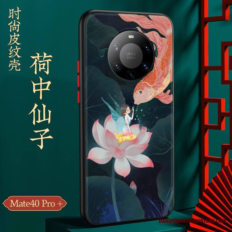 Huawei Mate 40 Pro+ Ylellisyys Luova Puhelimen Kuoret Silikoni Kiinalainen Tyyli Suojaus Kuori