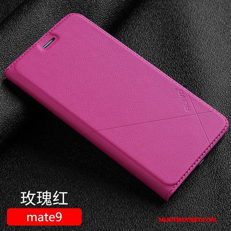 Huawei Mate 9 Kuori Nahkakotelo Puhelimen Kuoret Pinkki Suojaus All Inclusive Simpukka Murtumaton