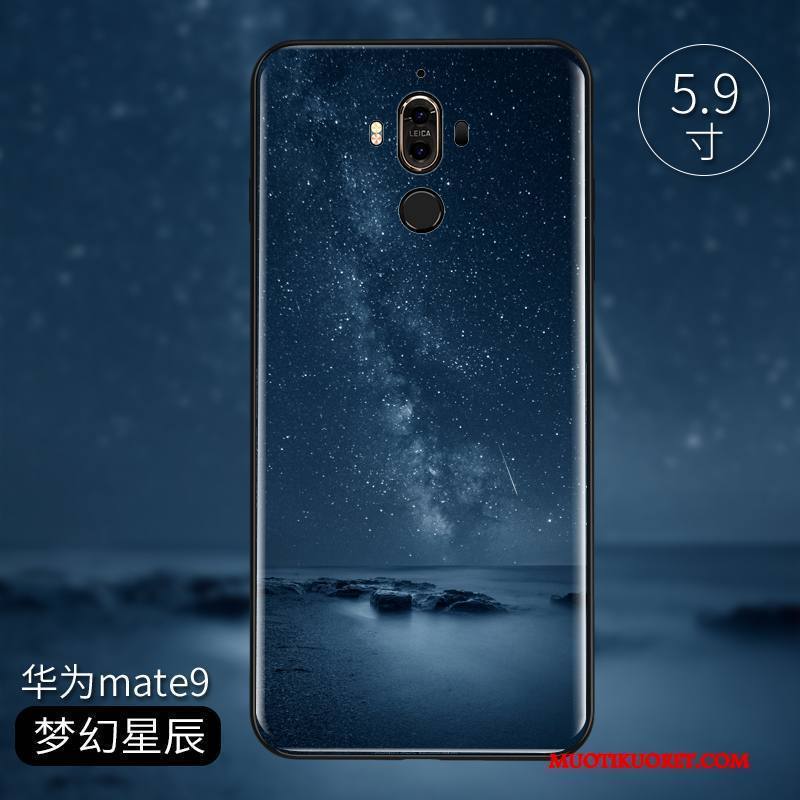 Huawei Mate 9 Kuori Silikoni Lasi Monivärinen Trendi Kotelo All Inclusive Suojaus