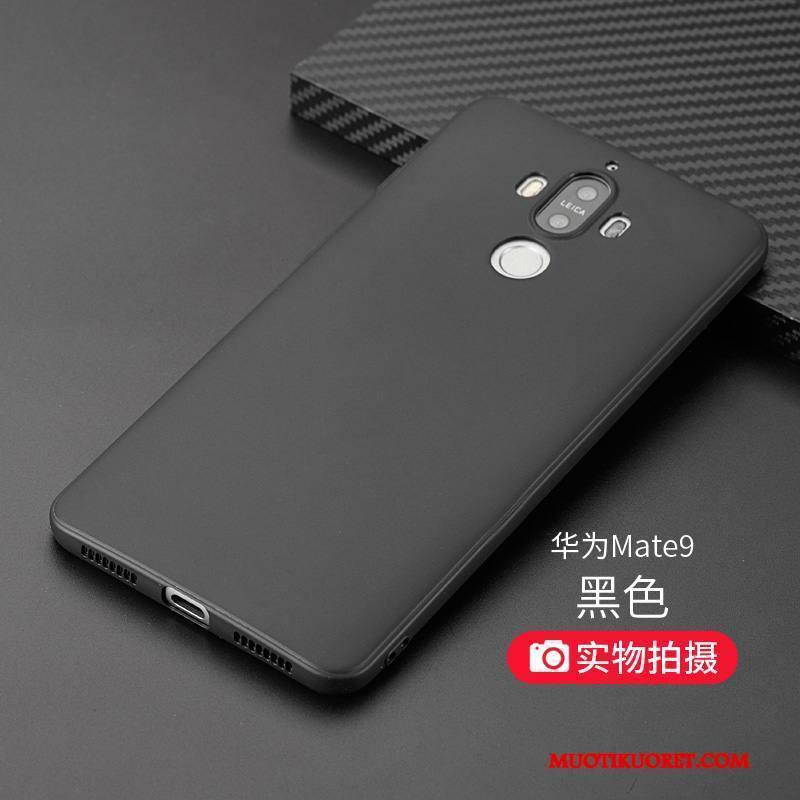 Huawei Mate 9 Kuori Yksinkertainen Murtumaton Pesty Suede Kotelo Puhelimen Kuoret Trendi Musta