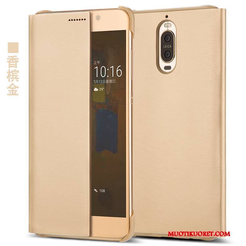 Huawei Mate 9 Pro Kuori Nahkakotelo Simpukka Harmaa Puhelimen Kuoret Suojaus