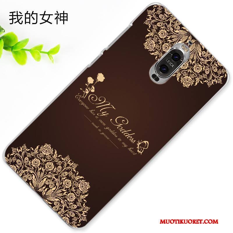 Huawei Mate 9 Pro Kuori Suojaus Pesty Suede Luova Violetti Murtumaton Kotelo Kohokuviointi