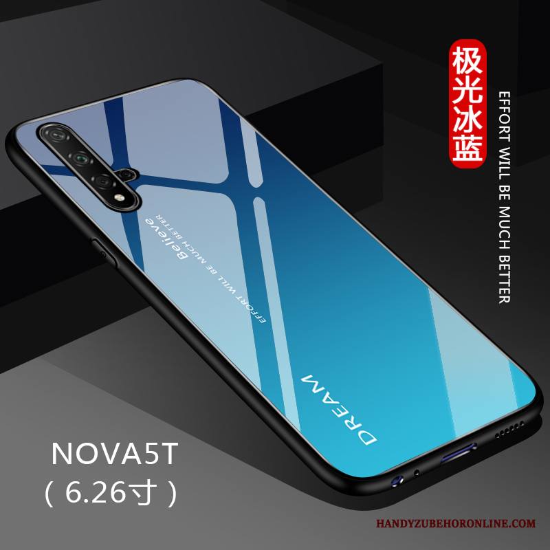 Huawei Nova 5t Kuori Ohut Kaltevuus Kotelo Muokata Lasi Puhelimen Kuoret Musta