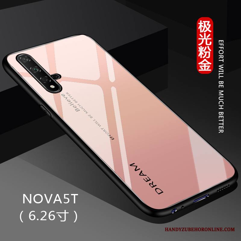 Huawei Nova 5t Kuori Ohut Kaltevuus Kotelo Muokata Lasi Puhelimen Kuoret Musta