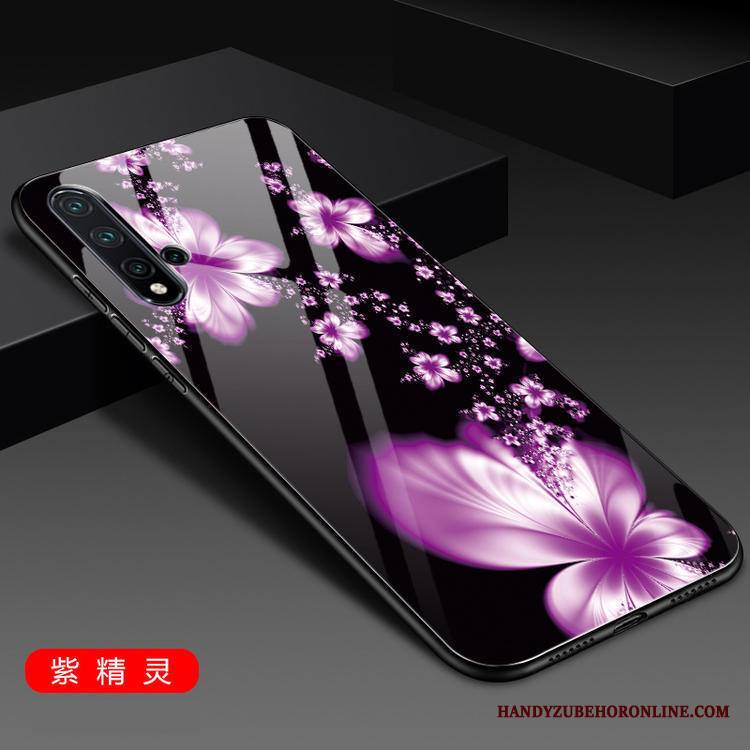 Huawei Nova 5t Kuori Puhelimen Kuoret All Inclusive Musta Murtumaton Silikoni Kotelo Lasi