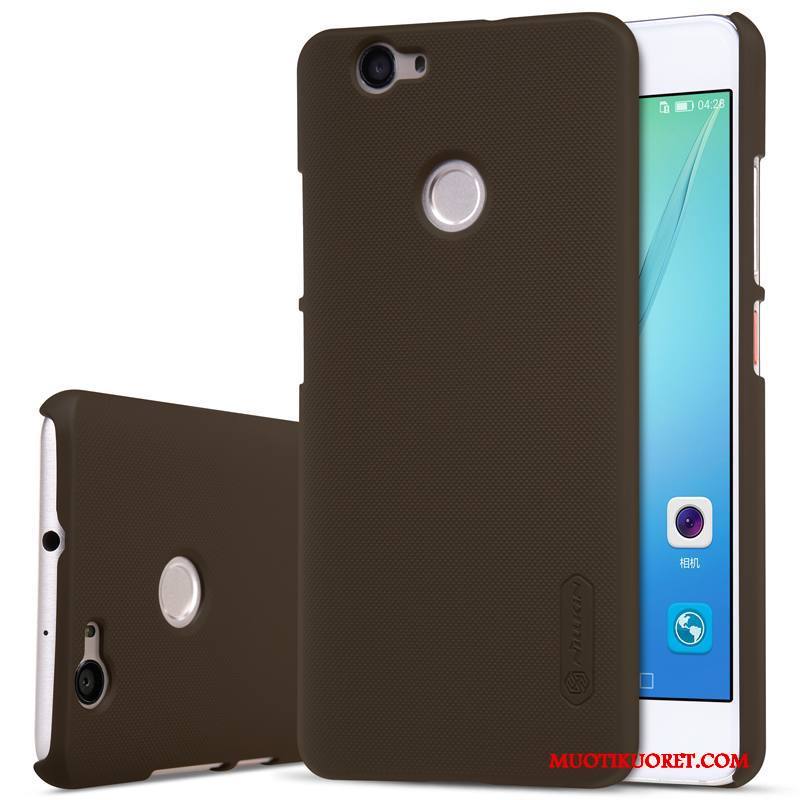 Huawei Nova Kuori Kova Kotelo Suojaus Musta Pesty Suede Puhelimen Kuoret