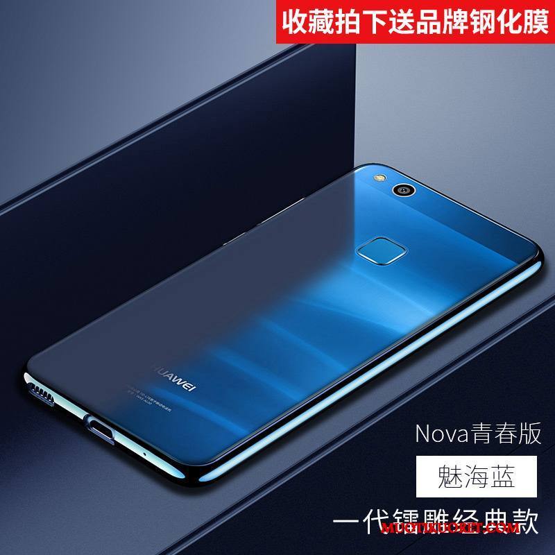 Huawei Nova Kuori Murtumaton Pehmeä Neste Kotelo Nuoret Puhelimen Kuoret Silikoni Sininen