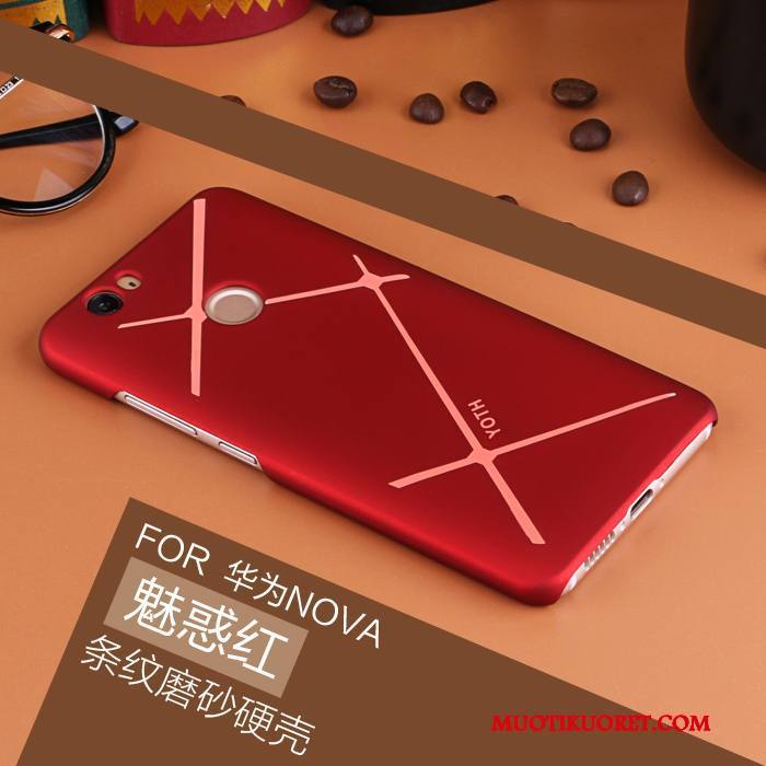 Huawei Nova Kuori Pesty Suede Kotelo Suojaus Kova Ohut Jauhe Tuki