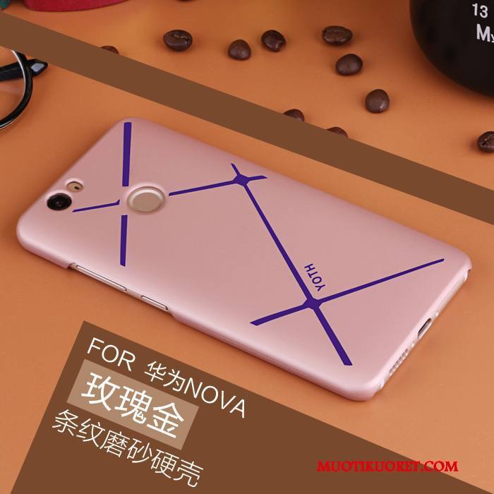 Huawei Nova Kuori Pesty Suede Kotelo Suojaus Kova Ohut Jauhe Tuki