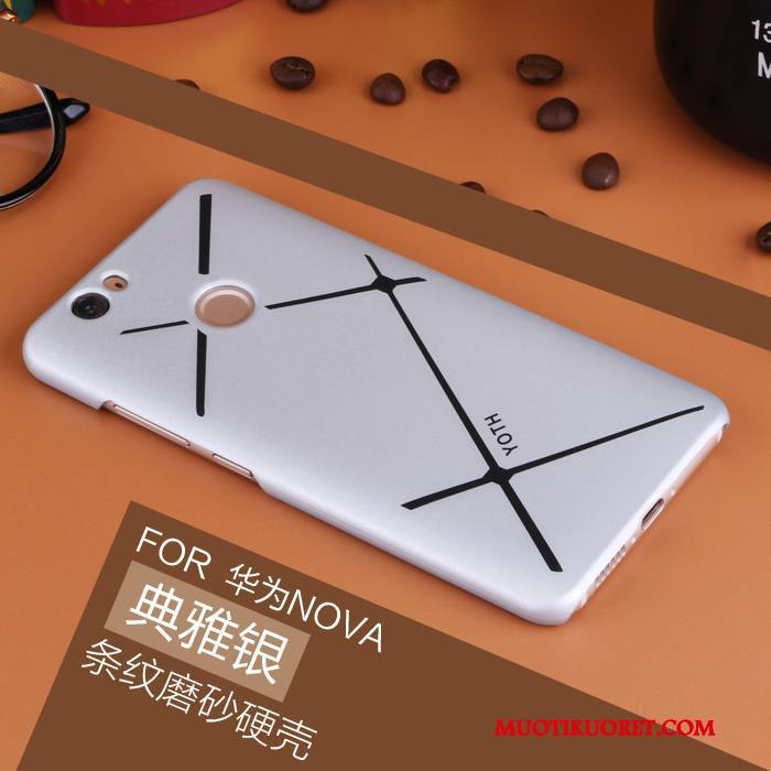 Huawei Nova Kuori Pesty Suede Kotelo Suojaus Kova Ohut Jauhe Tuki