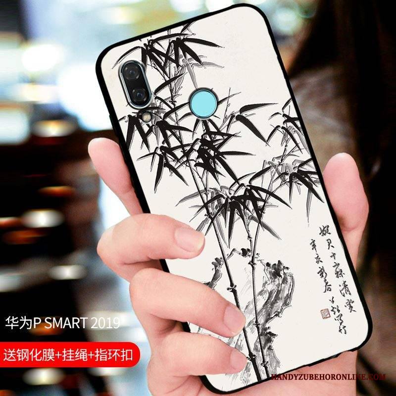 Huawei P Smart 2019 Kuori All Inclusive Muokata Puhelimen Kuoret Suojaus Musta Kotelo Pesty Suede