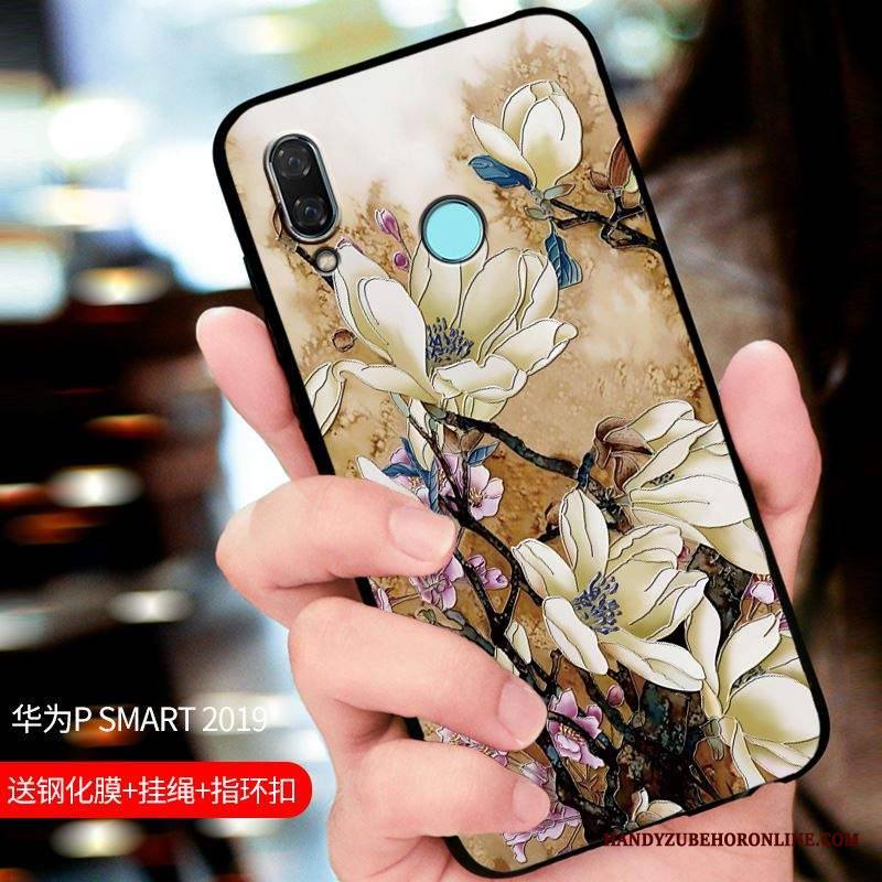 Huawei P Smart 2019 Kuori All Inclusive Muokata Puhelimen Kuoret Suojaus Musta Kotelo Pesty Suede