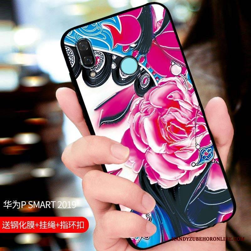 Huawei P Smart 2019 Kuori All Inclusive Muokata Puhelimen Kuoret Suojaus Musta Kotelo Pesty Suede