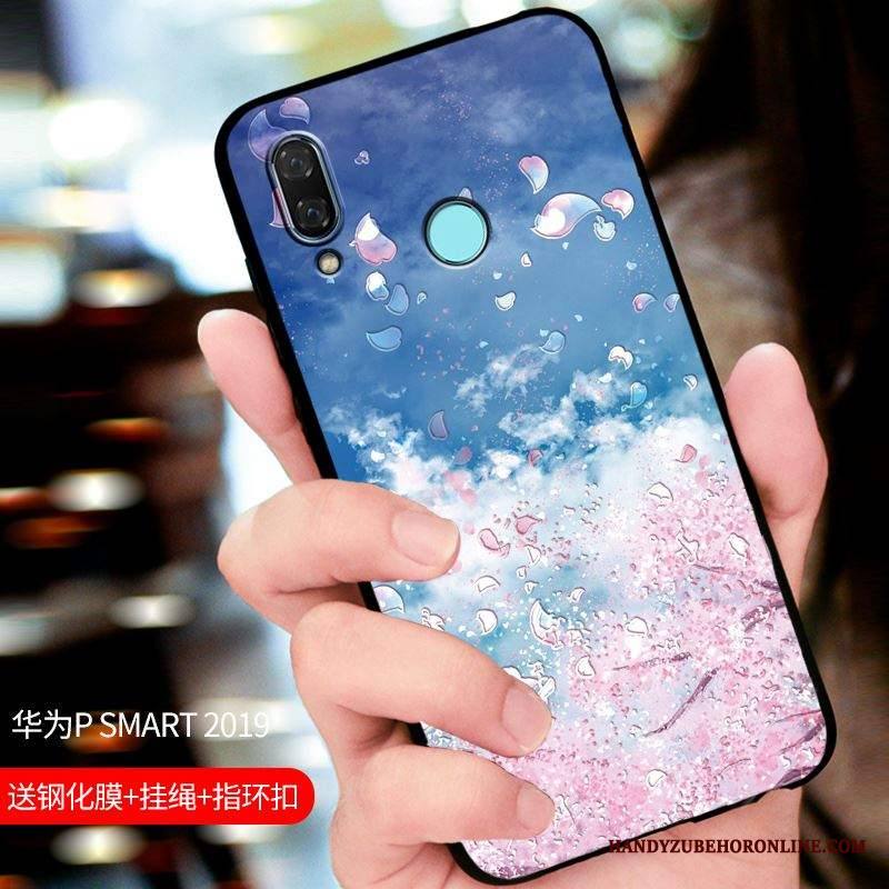 Huawei P Smart 2019 Kuori All Inclusive Muokata Puhelimen Kuoret Suojaus Musta Kotelo Pesty Suede