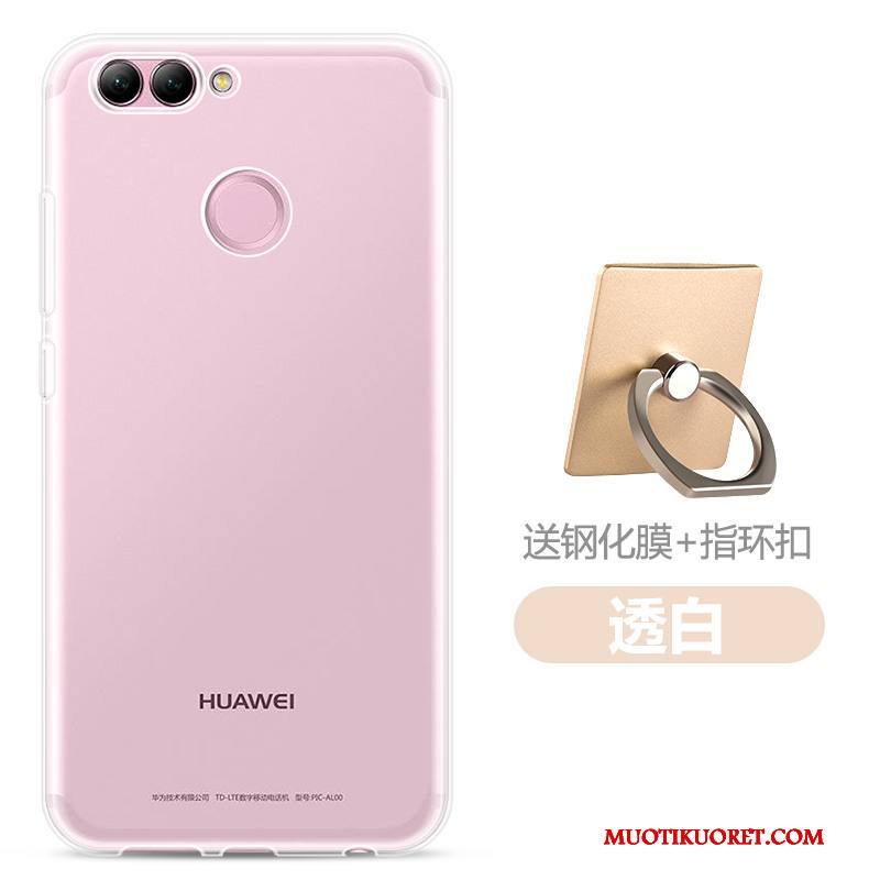 Huawei P Smart Silikoni Suojaus Kuori Kotelo Läpinäkyvä Vaaleansininen Puhelimen Kuoret