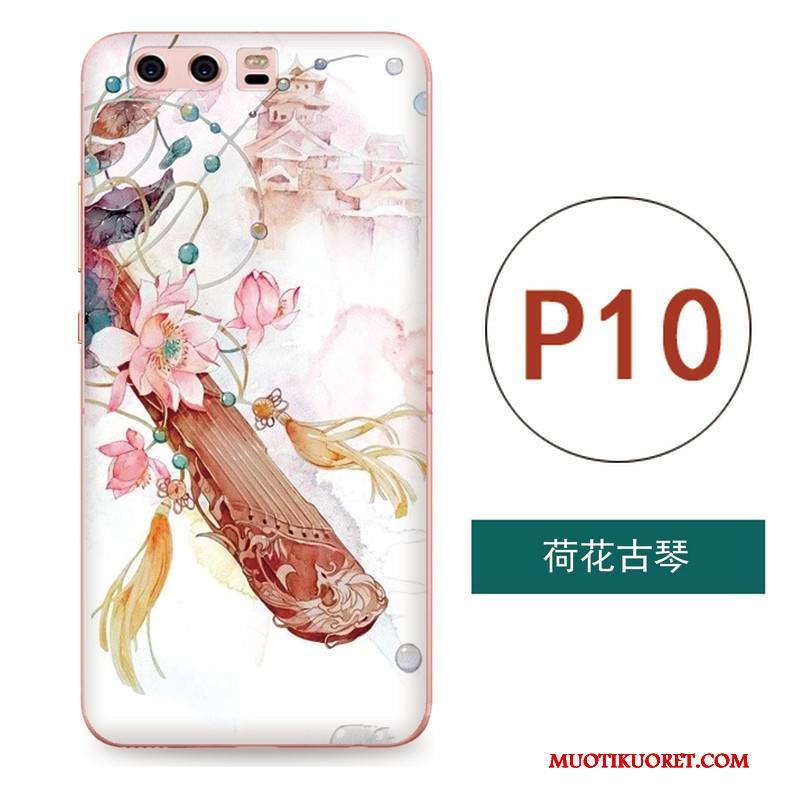 Huawei P10 Plus Kuori All Inclusive Jauhe Silikoni Kohokuviointi Ripustettavat Koristeet Puhelimen Kuoret Kotelo