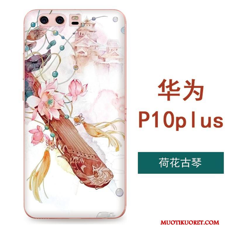 Huawei P10 Plus Kuori All Inclusive Jauhe Silikoni Kohokuviointi Ripustettavat Koristeet Puhelimen Kuoret Kotelo