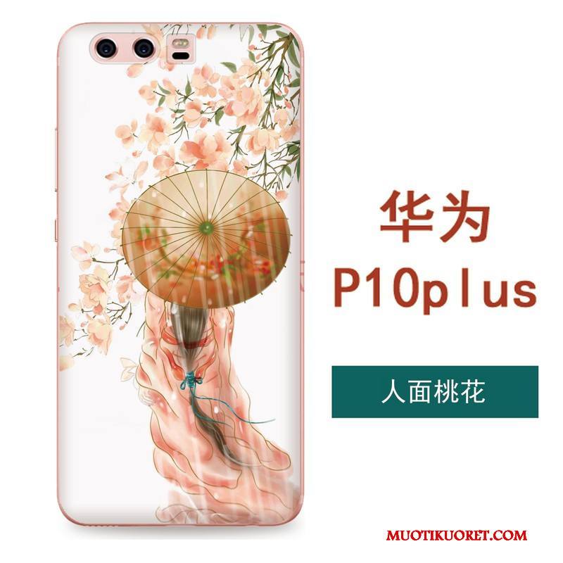 Huawei P10 Plus Kuori All Inclusive Jauhe Silikoni Kohokuviointi Ripustettavat Koristeet Puhelimen Kuoret Kotelo